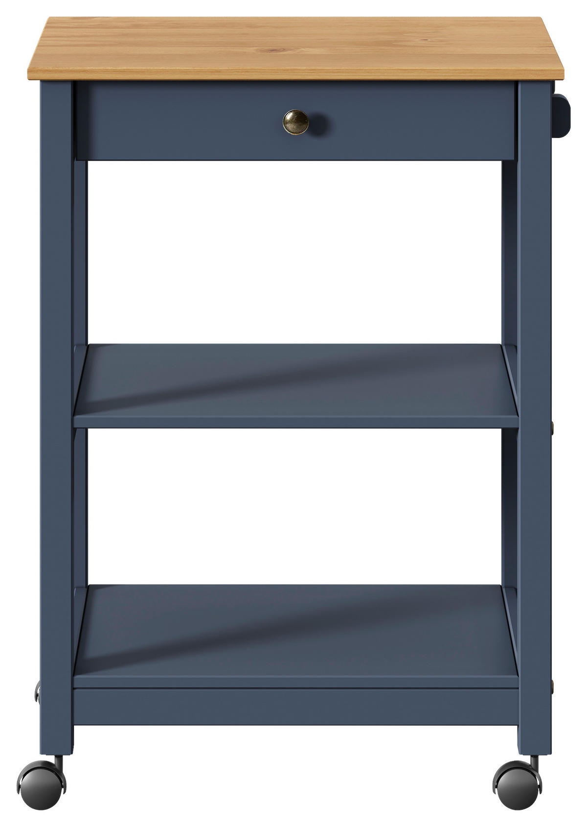 SERVIERWAGEN Pinie massiv Braun, Dunkelgrau  - Dunkelgrau/Zinkfarben, MODERN, Holz/Kunststoff (65/90,6/40cm) - Livetastic