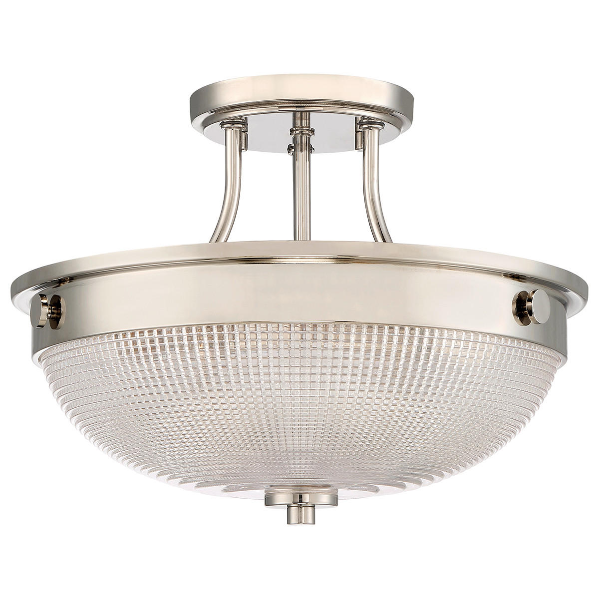 STROPNA SVETILKA Elstead Mantle 32.7/24.6 cm   - barve niklja, Konvencionalno, kovina/steklo (32.7/24.6cm) - Elstead Lighting