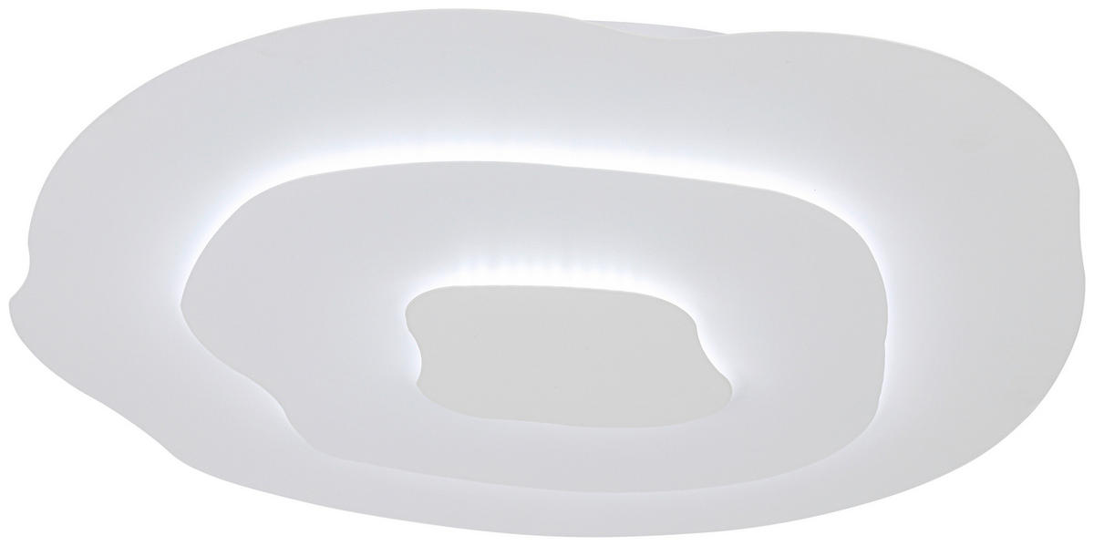 DECKENLEUCHTE  60/5,5 cm    - Weiß, Design, Kunststoff/Metall (60/5,5cm) - Collet's Monde