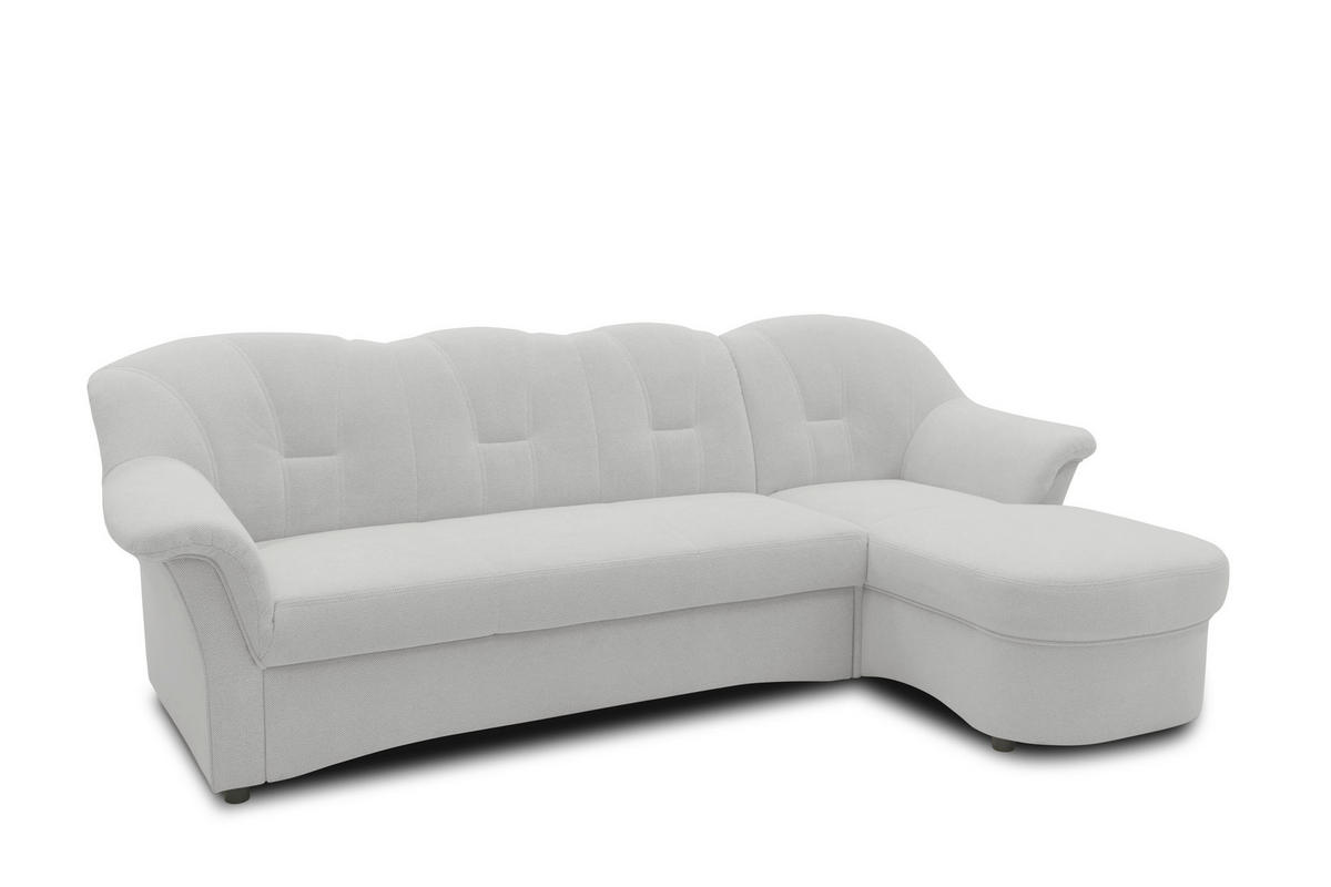 ECKSCHLAFSOFA  FLORES FK Silberfarben Mikrofaser  - Silberfarben/Schwarz, KONVENTIONELL, Kunststoff/Textil (231/142cm) - MID.YOU