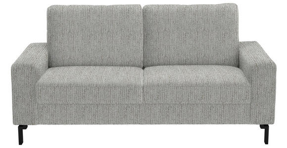 2-SITZER-SOFA  in Flachgewebe Silberfarben  - Silberfarben/Schwarz, Design, Textil/Metall (178/86/97cm) - Hom`in