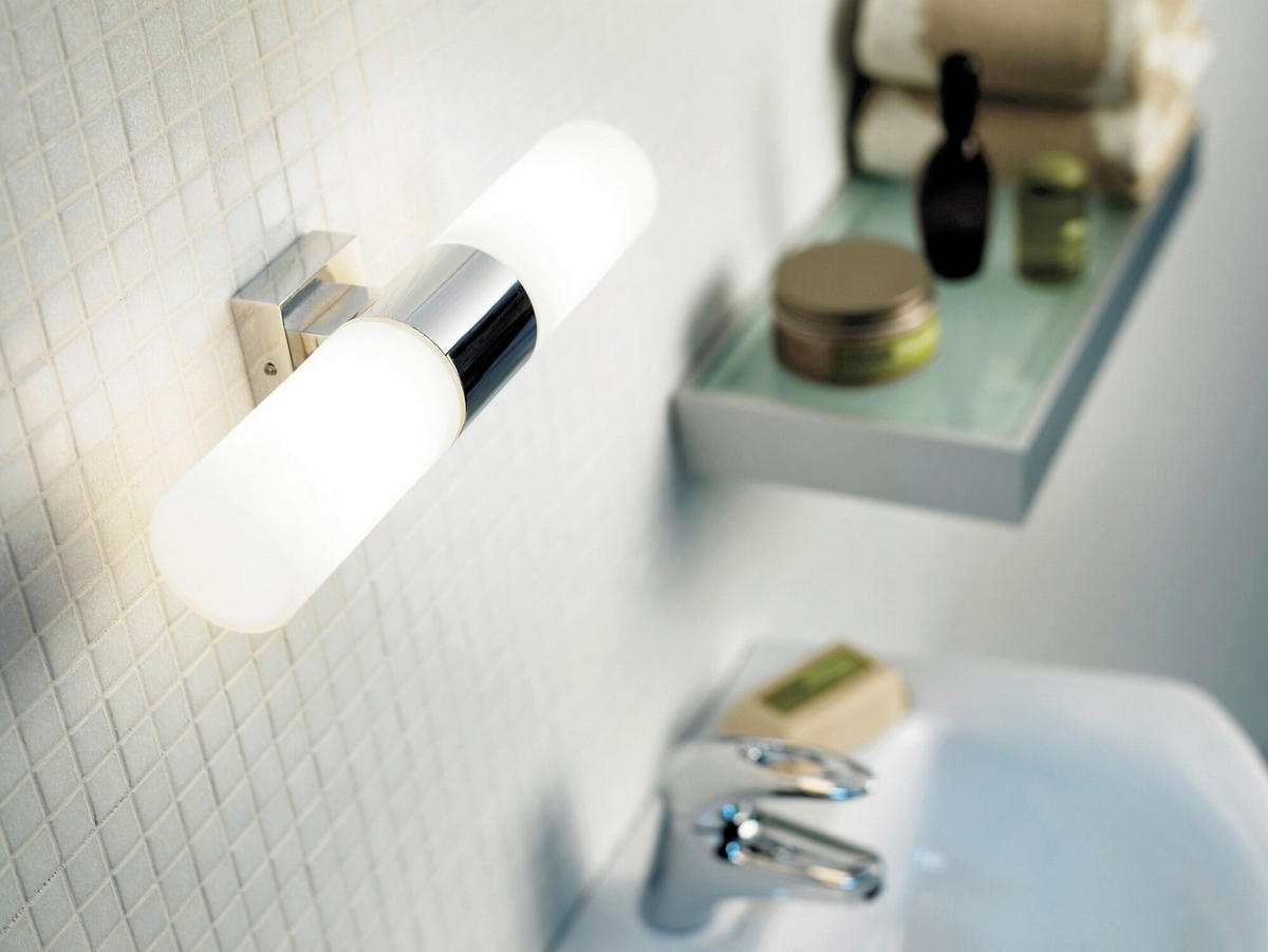 WANDLEUCHTE Tangens 6,05/9,7 cm  - Chromfarben, Design, Glas (6,05/9,7cm) - Nordlux