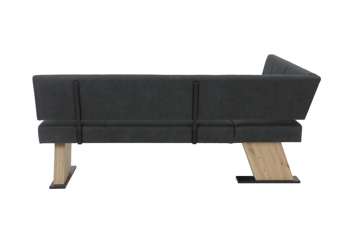 ECKBANK 210/87 cm  in Anthrazit  - Anthrazit/Eiche Artisan, MODERN, Holzwerkstoff/Textil (210/87cm) - MID.YOU