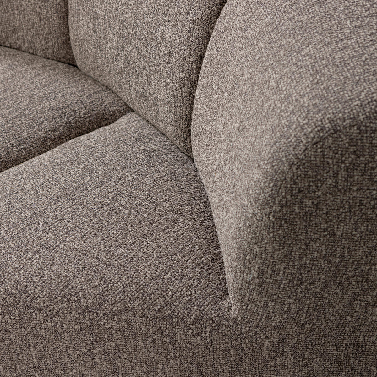 ECKBANK  in Braun  - Schwarz/Braun, MODERN, Kunststoff/Textil (83/83/83cm) - Livetastic