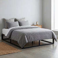 METALLBETT 140/200 cm  in Naturfarben, Schwarz  - Schwarz/Naturfarben, Basics, Holz/Metall (140/200cm) - Boxxx
