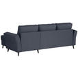 ECKSOFA in Velours Dunkelgrau  - Dunkelgrau/Schwarz, KONVENTIONELL, Holz/Textil (244/159cm) - Carryhome