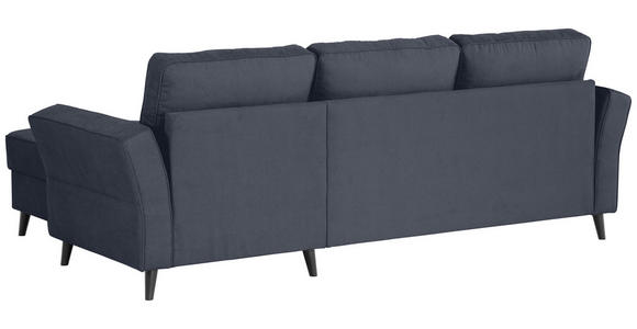 ECKSOFA in Velours Dunkelgrau  - Dunkelgrau/Schwarz, KONVENTIONELL, Holz/Textil (244/159cm) - Carryhome