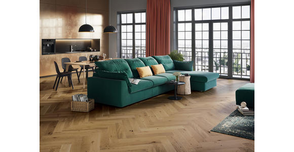 Parkett Schiffsboden Eiche per m² - Eichefarben, Design, Holz (72,5/13/1,4cm) - Ambiente