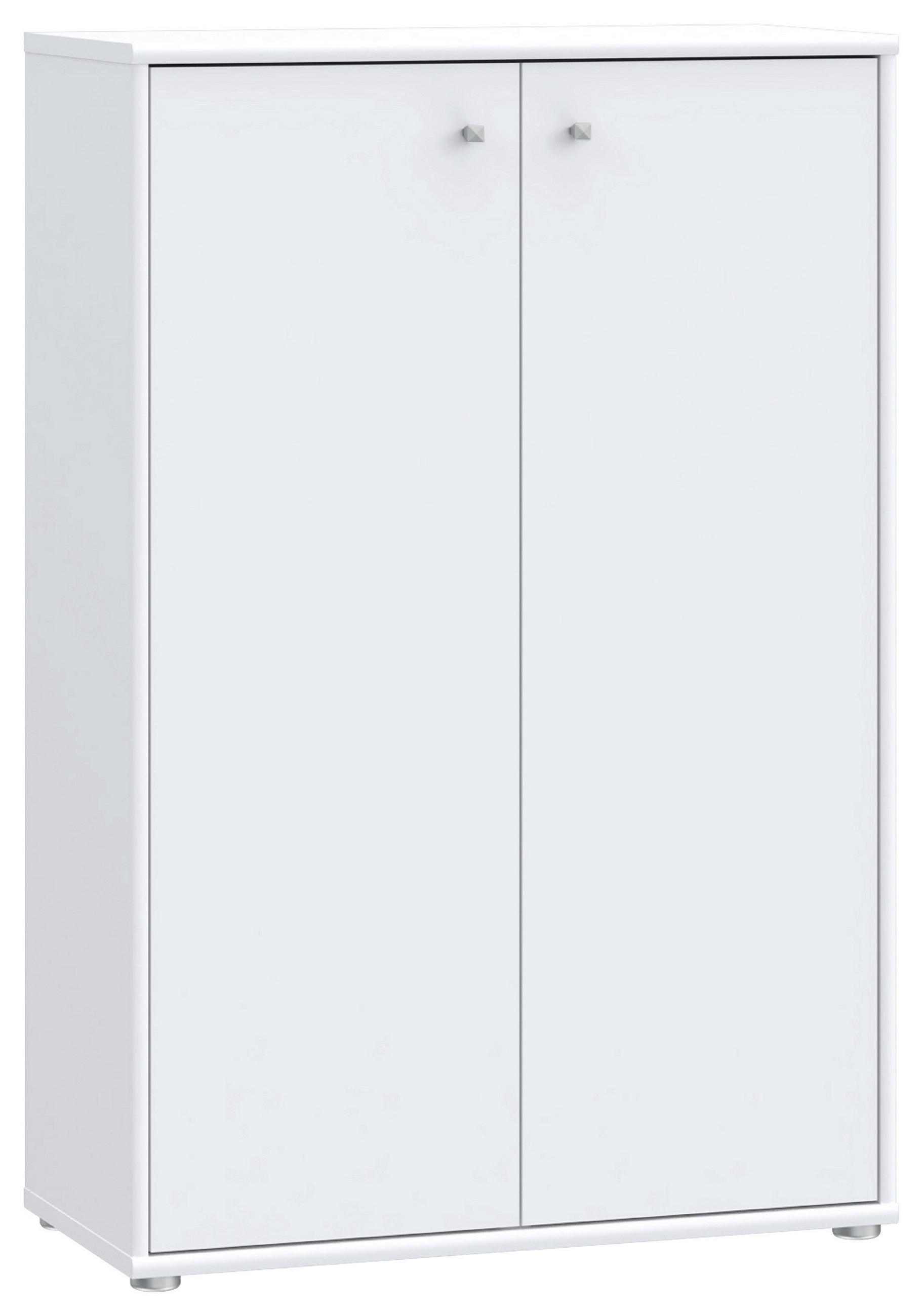 KOMMODE  in 73,7/111,1/34,8 cm  - Alufarben/Weiß, Design, Holzwerkstoff (73,7/111,1/34,8cm)