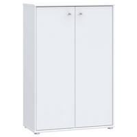 KOMMODE 73,7/111,1/34,8 cm Weiss  - Weiss/Alufarben, Design, Holzwerkstoff (73,7/111,1/34,8cm)