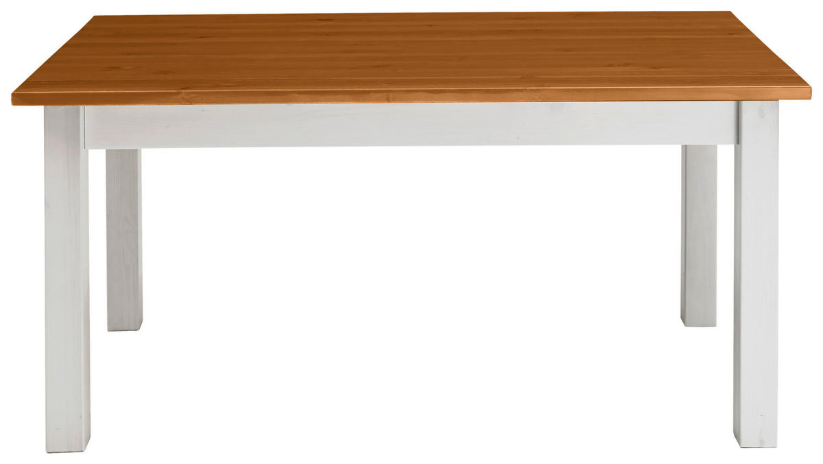 ESSTISCH in Holz 160/90/78 cm  - Bernsteinfarben/Weiß, ROMANTIK / LANDHAUS, Holz (160/90/78cm) - Boxxx