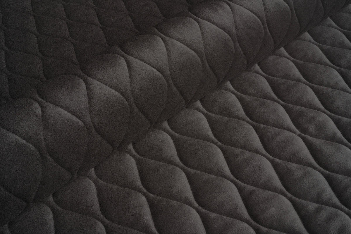 SESSEL in Samt Grau  - Goldfarben/Grau, Design, Textil/Metall (74/84/94cm) - MID.YOU