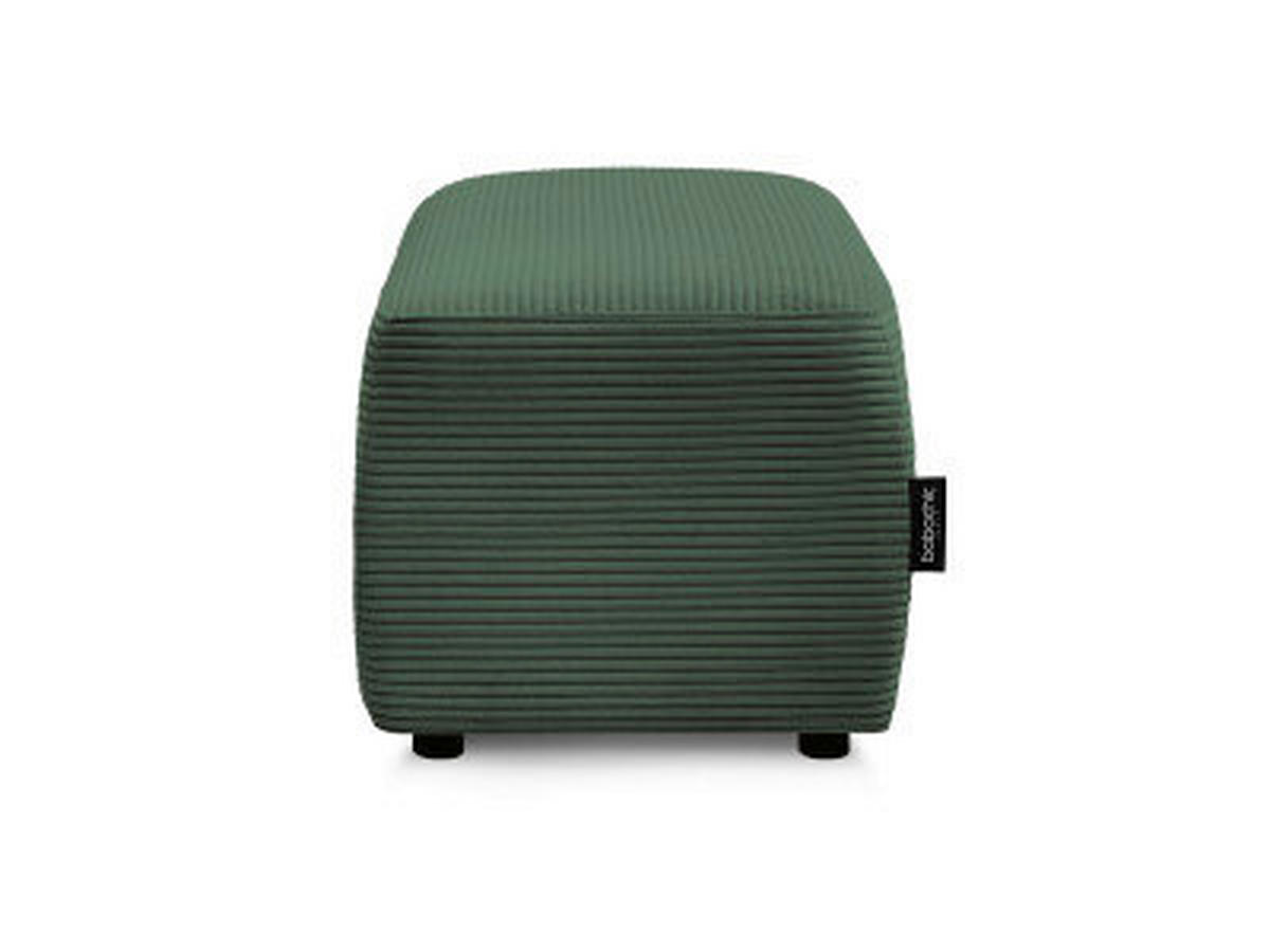 HOCKER ATILLA Cord Dunkelgrün  - Dunkelgrün/Schwarz, MODERN, Kunststoff/Textil (92/44/48cm)