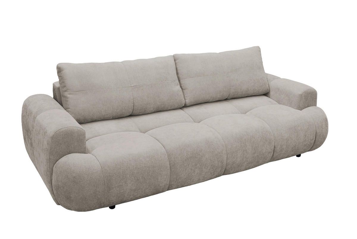 SCHLAFSOFA  in Flachgewebe Beige  - Champagner/Beige, MODERN, Holzwerkstoff/Kunststoff (254/69-93/116cm) - Livetastic