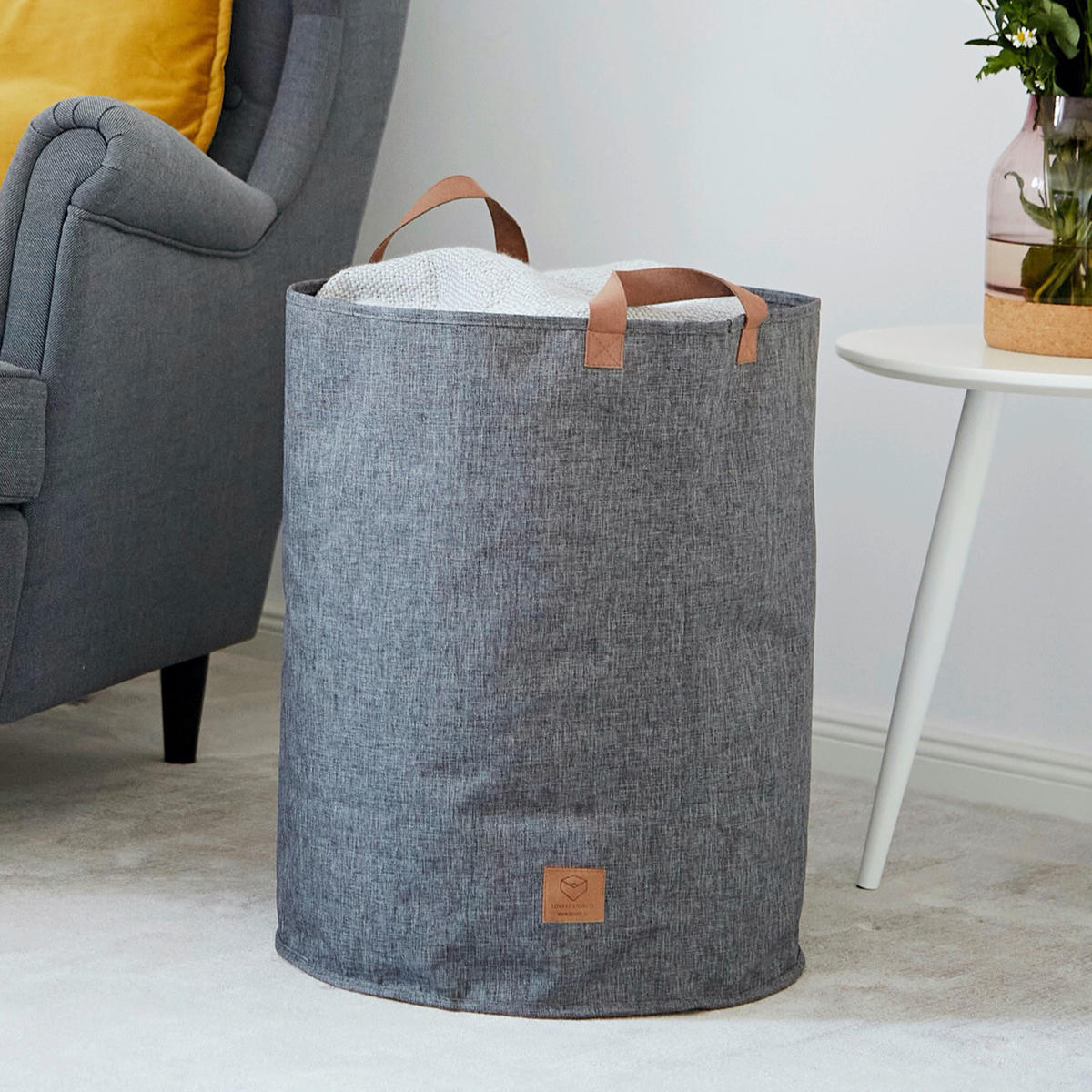 WÄSCHEKORB - Grau, Basics, Textil (40/40/45cm) - Store It