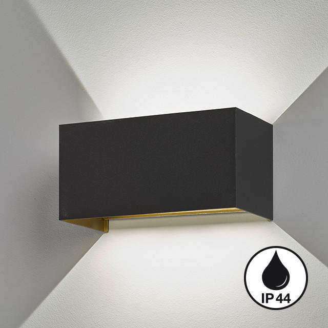LED-WANDLEUCHTE Wallo 20/10/10 cm   - Schwarz, Design, Metall (20/10/10cm) - Fischer & Honsel