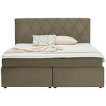 BOXSPRINGBETT 160/200 cm  in Hellbraun  - Hellbraun/Schwarz, Design, Holzwerkstoff/Kunststoff (160/200cm) - Xora