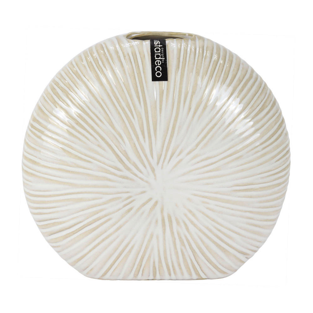 VÁZA, keramika, 16 cm - biela, Basics, keramika (18/16/8cm)