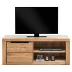 TV-ELEMENT Holz Eichefarben  - Eichefarben/Schwarz, Natur, Holz/Metall (130/51/54cm) - Carryhome