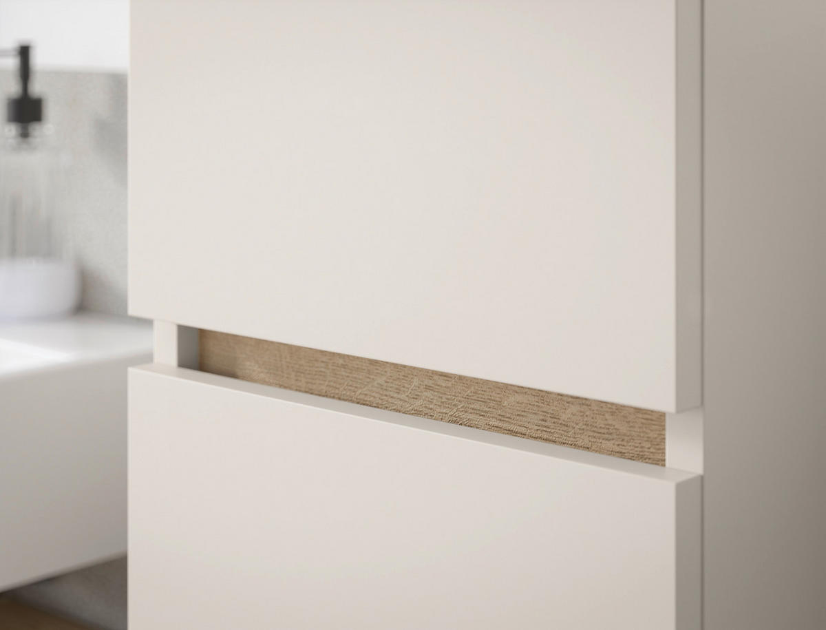 HOCHSCHRANK 30/190/30 cm  - Kaschmir/Eichefarben, Design, Holzwerkstoff/Kunststoff (30/190/30cm) - home24