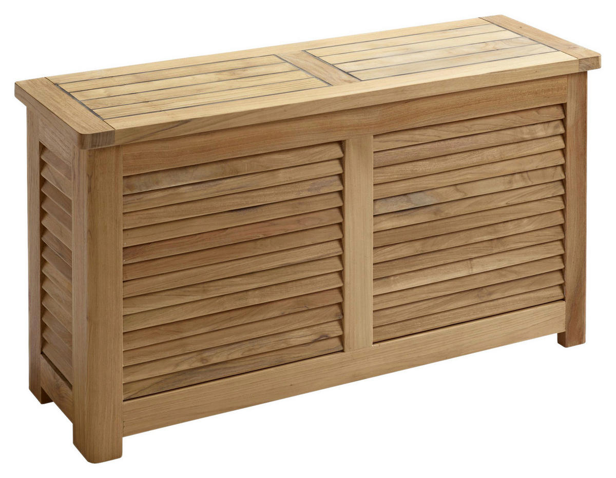 TRUHE Holz Teakholz vollmassiv  - Teakfarben, ROMANTIK / LANDHAUS, Holz (90/48/30cm) - MID.YOU