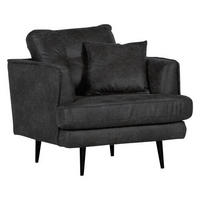 SESSEL in Mikrofaser Anthrazit  - Anthrazit/Schwarz, Design, Holz/Textil (90/89/95cm) - Livetastic