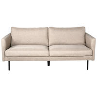 2-SITS SOFFA i metall, textil brun, svart  - beige/brun, Design, metall/textil (180/78/80cm) - Livetastic