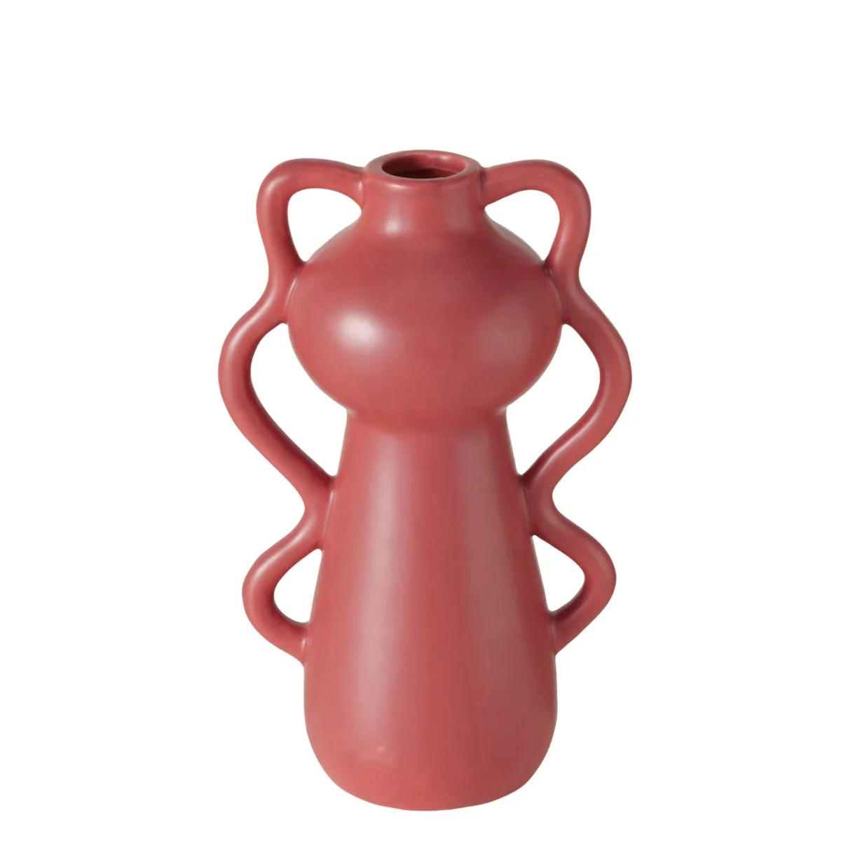 VASE 21 cm  - Dunkelrosa, Basics, Keramik (13/8,5/21cm) - Boltze Home