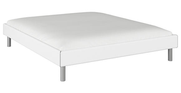 BETT 180/200 cm  in Weiß  - Alufarben/Weiß, Design, Metall (180/200cm) - Carryhome