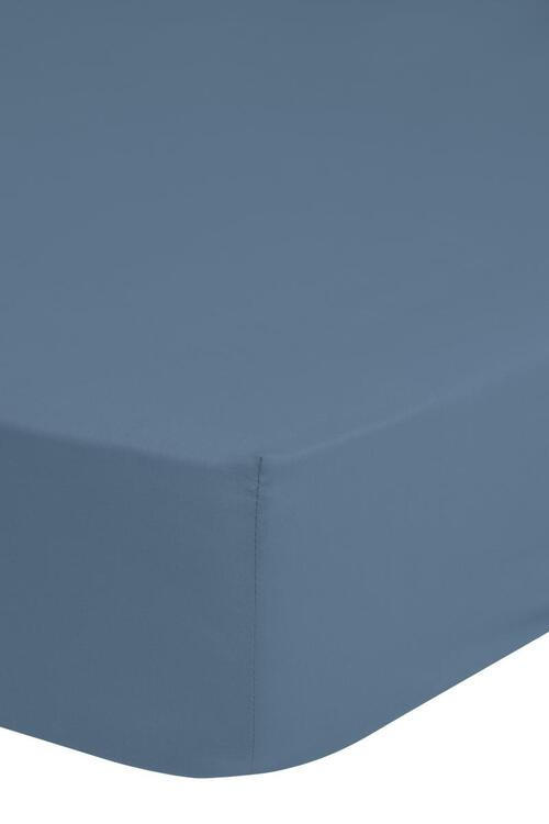 SPANNBETTTUCH Hip Satin  - Blau, Basics, Textil (180/220cm) - MID.YOU