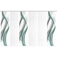 FLÄCHENVORHANG  6 Stück  blickdicht  60/260 cm   - Weiß/Grau, Design, Textil (60/260cm)