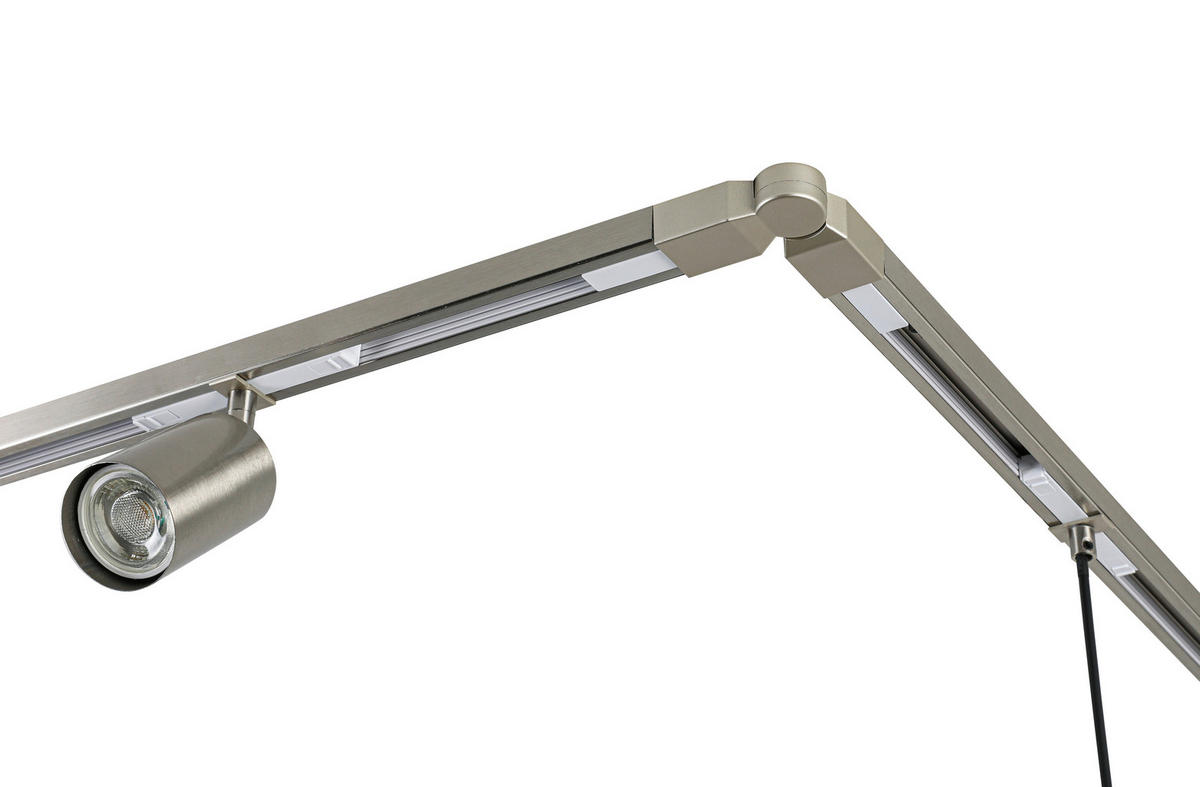 SCHIENENSYSTEM 210/5,5/14 cm  - Nickelfarben, Trend, Kunststoff/Metall (210/5,5/14cm) - Collett's Monde
