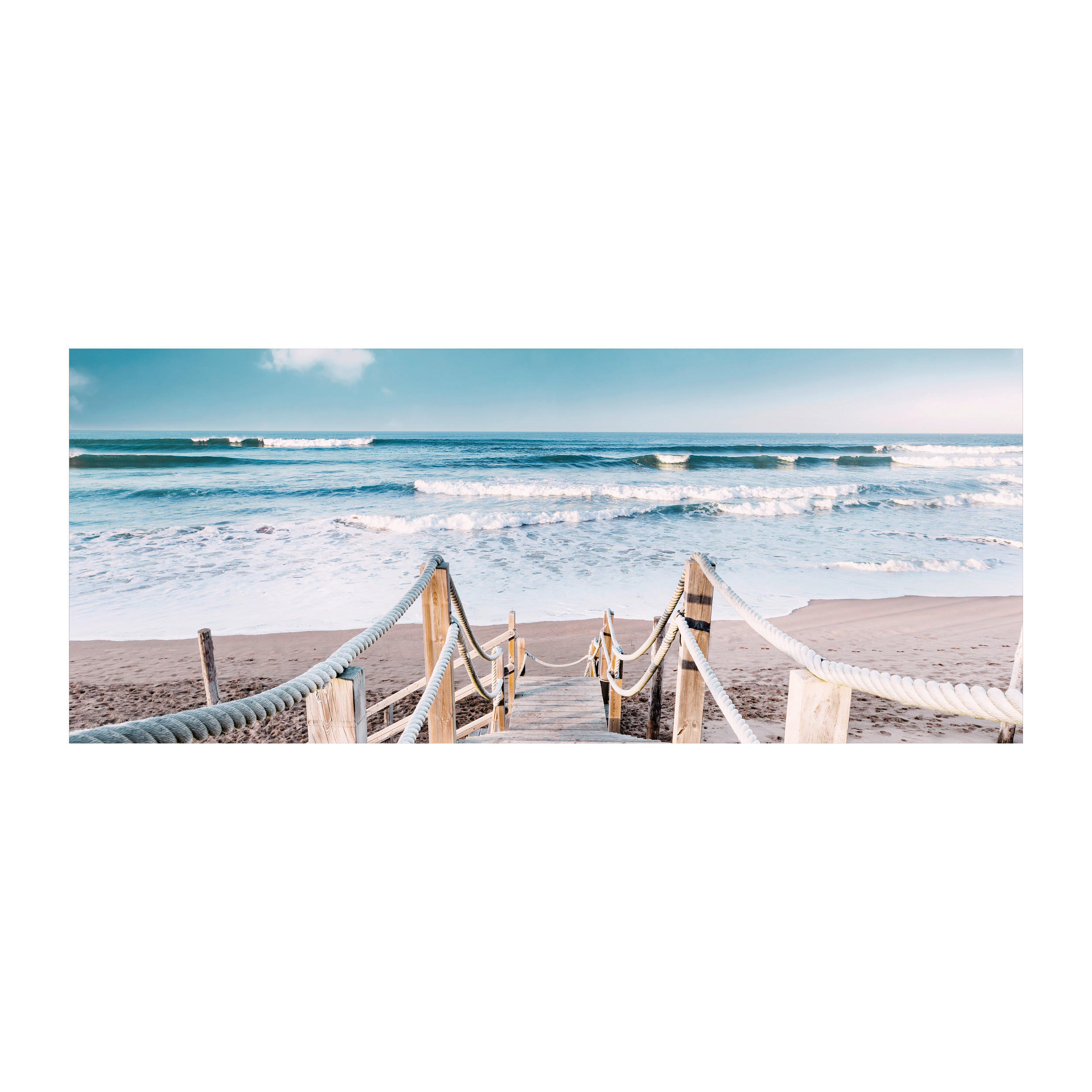 GLASBILD Strand & Meer 125/50 cm  - Multicolor, Basics, Glas (125/50cm) - Monee
