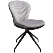 STOL, kovina, tekstil črna, svetlo siva, temno siva - temno siva/črna, Design, kovina/tekstil (48/87,5/63cm) - Novel