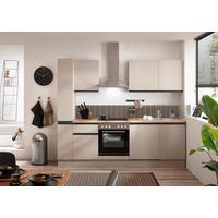 KÜCHENBLOCK 250 cm   in Seidengrau  - Eichefarben/Seidengrau, Trend, Holzwerkstoff/Metall (250cm) - P & B