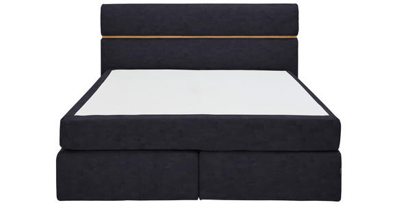 BOXSPRINGBETT 180/200 cm  in Graphitfarben, Eichefarben  - Eichefarben/Schwarz, KONVENTIONELL, Holz/Kunststoff (180/200cm) - Dieter Knoll