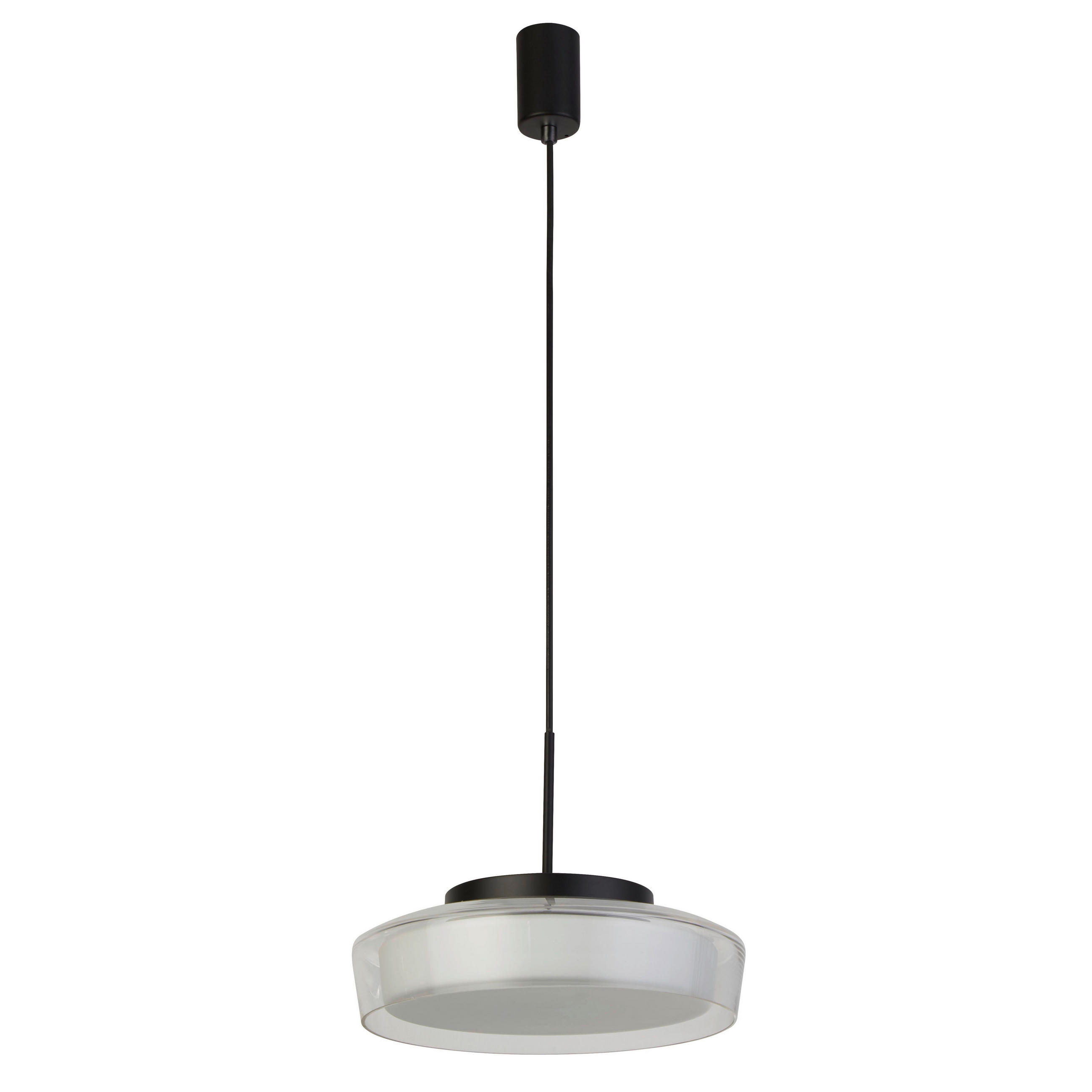 PENDELLEUCHTE Puck 30/150 cm   - Klar/Opal, Basics, Glas/Metall (30/150cm) - Searchlight