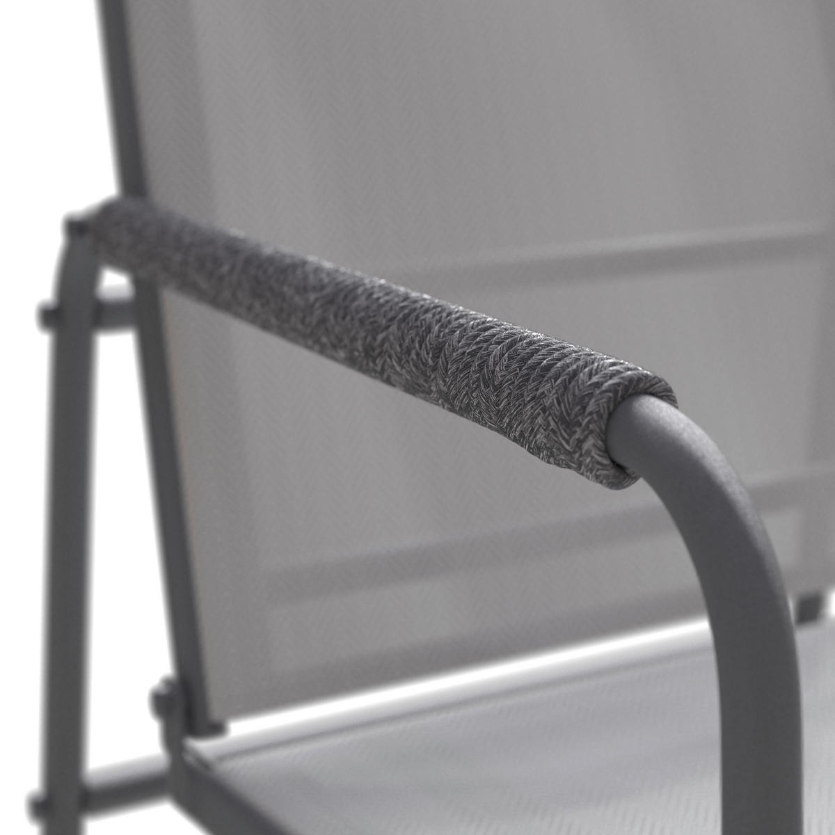 BALKONSET  3-teilig  - Grau, MODERN, Textil/Metall (49.5/83.5/60cm) - Ambia Garden