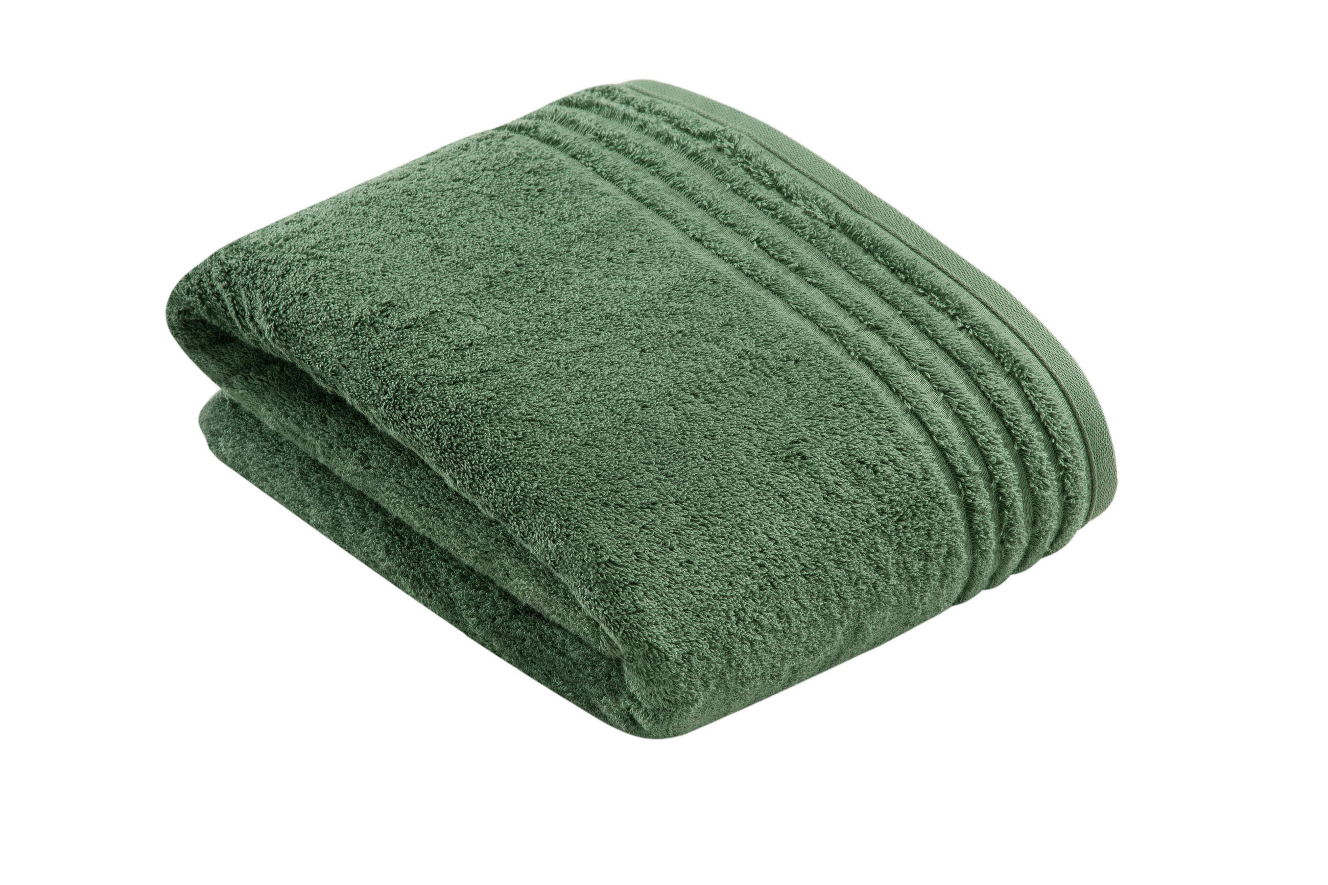 BADETUCH Vienna Style Supersoft Dunkelgrün 80/160 cm  - Dunkelgrün, KONVENTIONELL, Textil (80/160cm) - Vossen