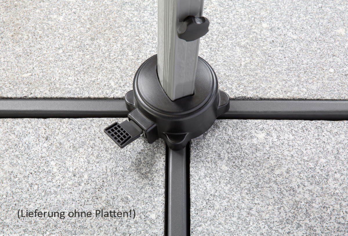 AMPELSCHIRM 350 cm Sandfarben  - Sandfarben/Grau, Basics, Textil/Metall (374/269/350cm) - Schneider