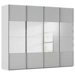 SCHWEBETÜRENSCHRANK  in Seidengrau  - Chromfarben/Seidengrau, Design, Holzwerkstoff/Metall (271/235/68cm) - Novel