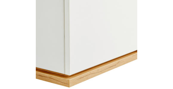 SIDEBOARD Weiß, Eiche Artisan Einlegeböden  - Schwarz/Weiß, Design, Holzwerkstoff/Kunststoff (184/93/42cm) - Xora
