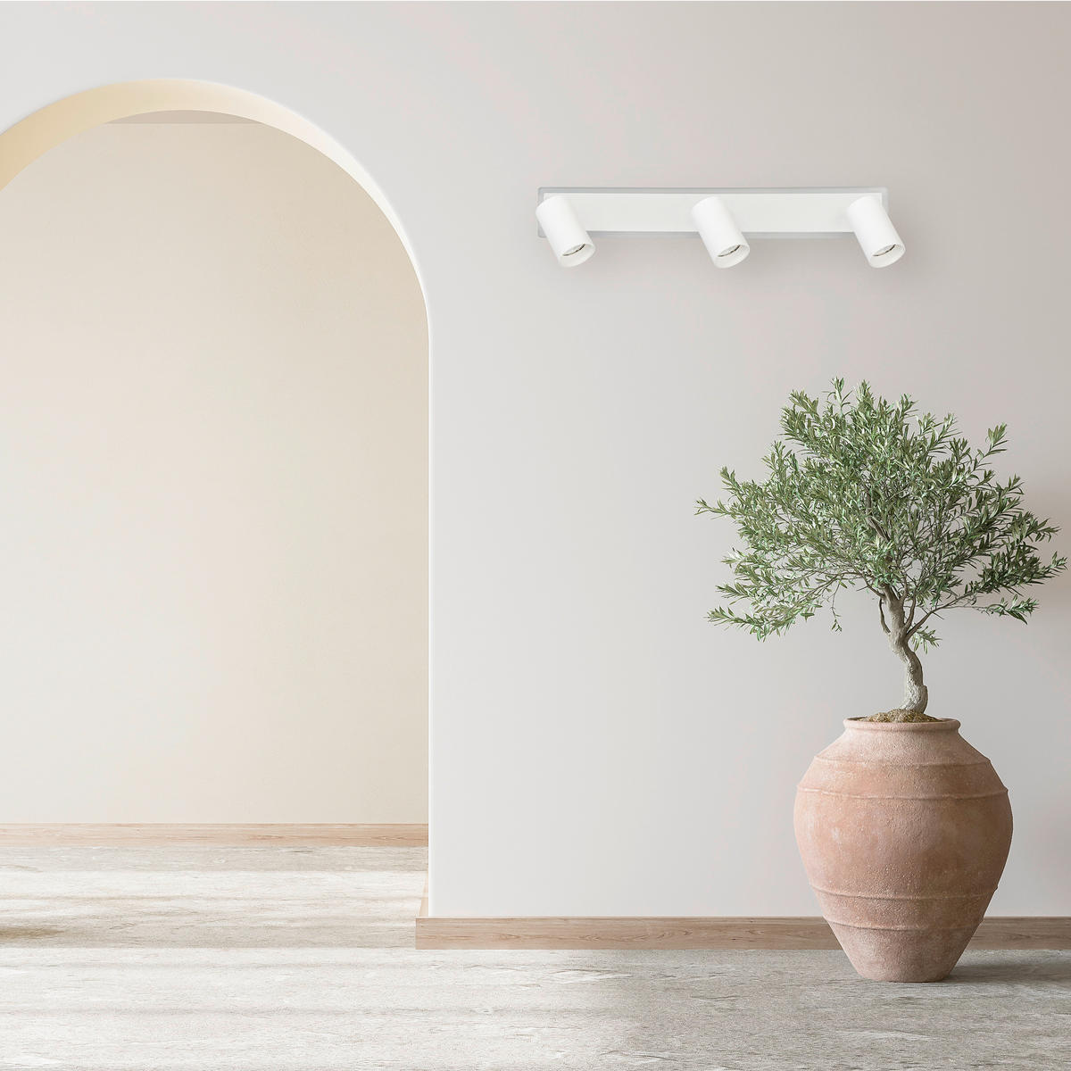 LED-DECKENSTRAHLER Parma 15/55/8 cm  - Weiß, Design, Metall (15/55/8cm)