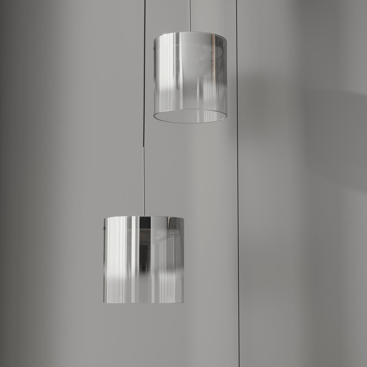 ZÁVESNÉ LED SVIETIDLO, 40/180 cm  - čierna, Design, kov/sklo (40/180cm) - Dieter Knoll