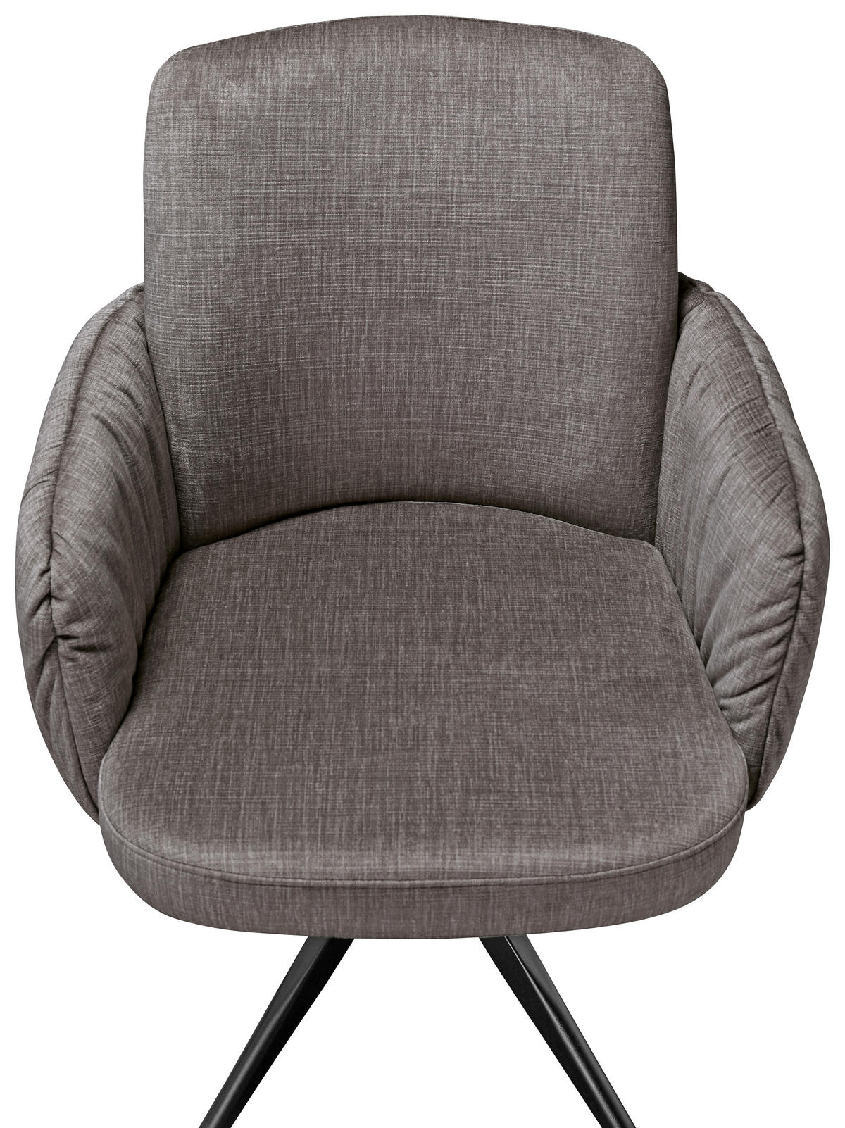 ŽIDLE S PODRUČKAMI, železo, samet, černá, šedavě hnědá - černá/šedavě hnědá, Design, kov/textil (59/85/62cm) - Moderano