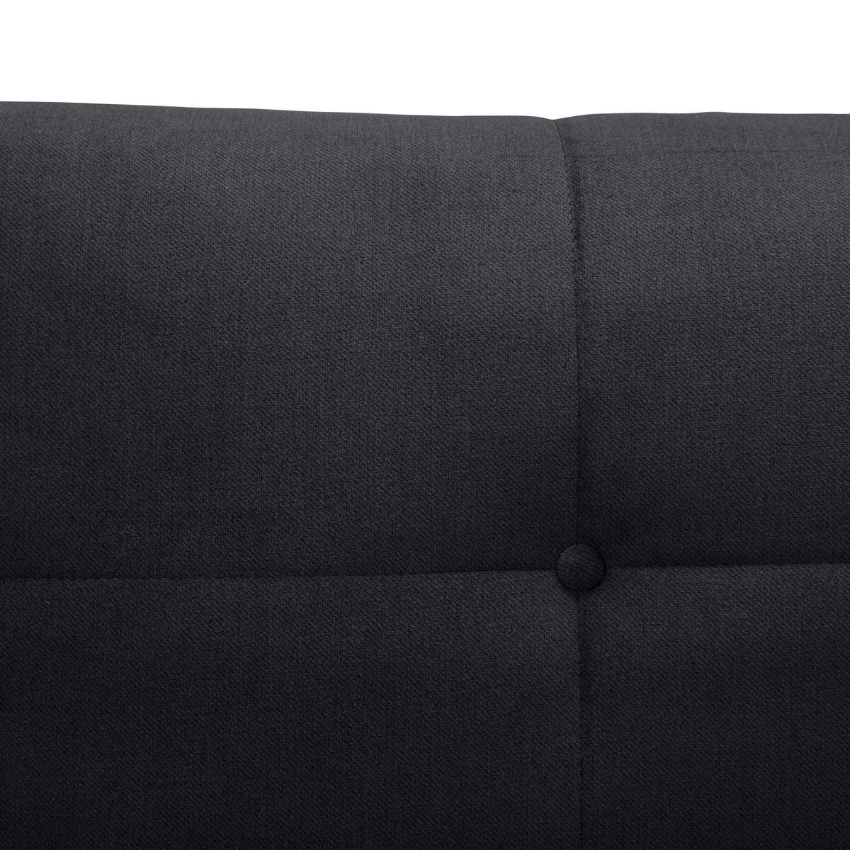 SCHLAFSOFA in Samt Schwarz  - Schwarz, Konventionell, Holz/Textil (220/95/98cm) - MID.YOU