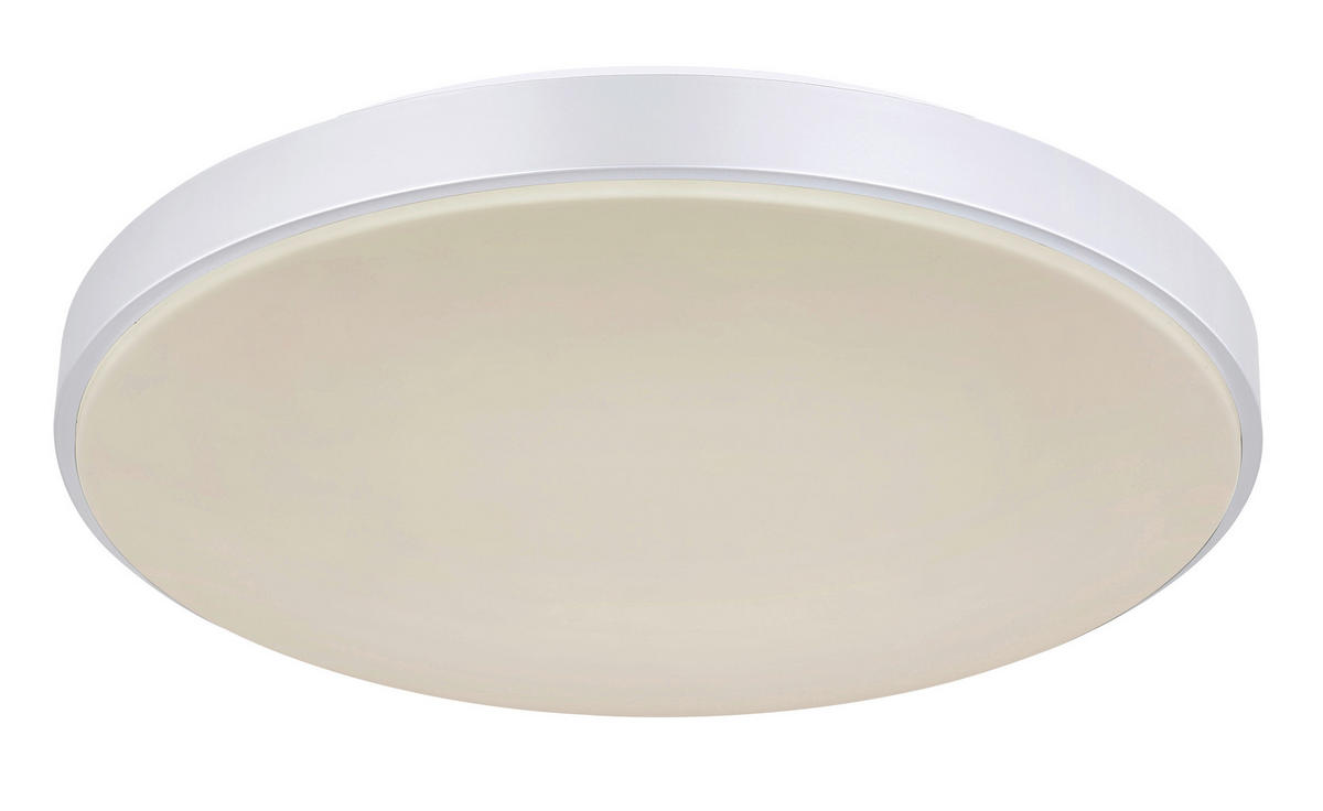 PLAFONIERĂ CU LED - argintiu/alb, Basics, plastic/metal (41/6cm) - Globo