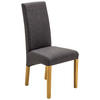 STUHL Webstoff Anthrazit, Eichefarben  - Eichefarben/Anthrazit, KONVENTIONELL, Holz/Textil (47/102/57cm) - Carryhome