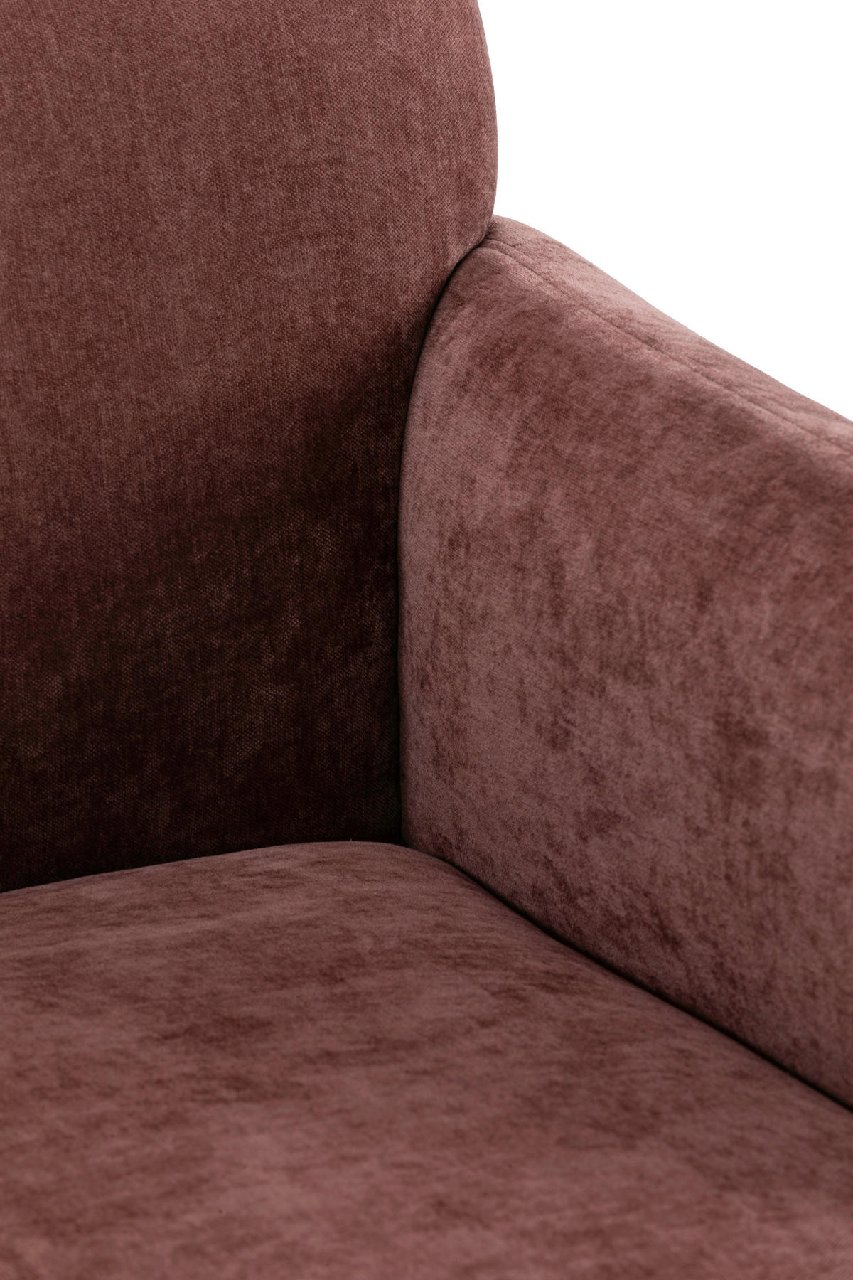 2-SITZER-SOFA MILA Samt Dunkelrot  - Schwarz/Dunkelrot, Design, Kunststoff/Textil (148/83/76cm) - MID.YOU