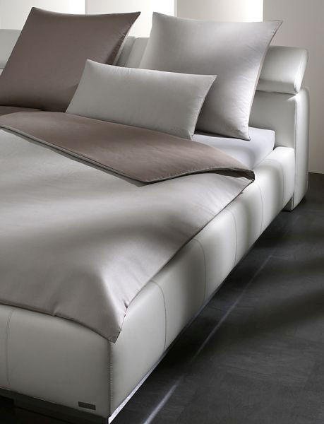 OBOUSTRANNÉ POVLEČENÍ, makosatén, hnědá, béžová, 140/200 cm - hnědá/béžová, Basics, textil (140/200cm) - Joop!